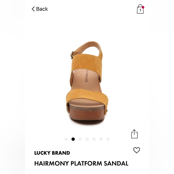 BNIB LUCKY BRAND Hairmony Platform Sandals Size 9 - Picture 2 of 7